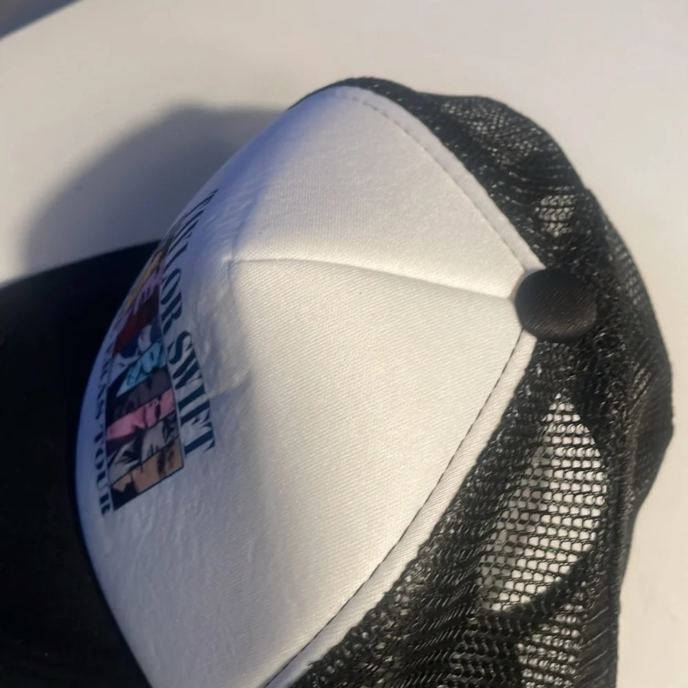 Taylor Swift The Eras Tour trucker hat black mesh white graphic new